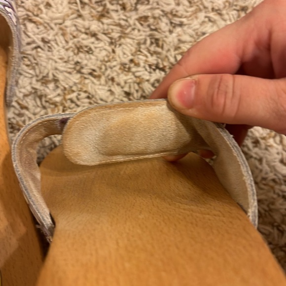 Vintage Dr Scholl's Wooden Exercise
Sandals purple floral Size 8 Italy - Picture 14 of 16